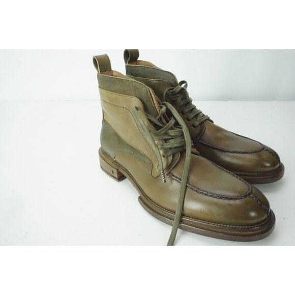 John Varvatos Washed Sheep Melange Split Toe Brown Dress Mens Boot 11 NEW Italy